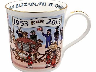 Coronation Anniversary MugIntroducing the gorgeous handmade collectable Coronation Anniversary Mug from the Alison Gardiner Collection.This beautiful mug, made from English fine bone china brings alive the pageantry and sentiment of The Queens Corona