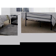 Unbranded Coruna Double Bed, Silver/Grey And Simmons