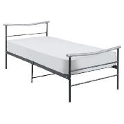 Unbranded Coruna Single Bed, Silver/Grey And Brook Mattress