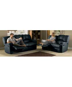 A comfortable and classic split back style upholstered in corrected grain leather on wearing surface