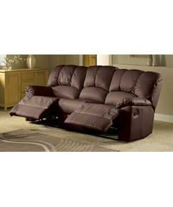 Unbranded Cosenza Large Recliner Sofa - Chocolate