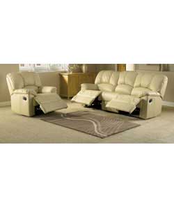 Unbranded Cosenza Large Sofa and Chair - Ivory