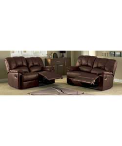 A comfortable and classic split back style upholstered in corrected grain leather on wearing surface