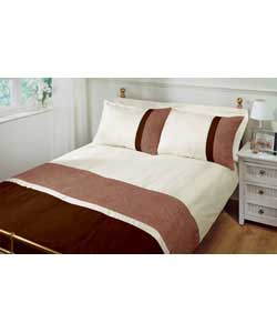 Unbranded Cosina Faux Silk Kingsize Duvet Set - Cream