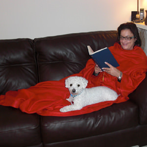 Unbranded Cosy Rug Fleece Blanket With Sleeves