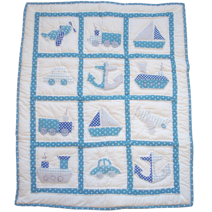 Unbranded Cot quilt - light blue