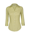 Unbranded COTTON VOILE PINTUCKED BLOUSE