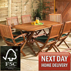 Unbranded Country FSC 150cm Hardwood Garden Furniture Set