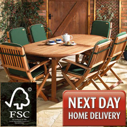 Unbranded Country FSC 190-230cm Hardwood Extending Garden Furniture Set