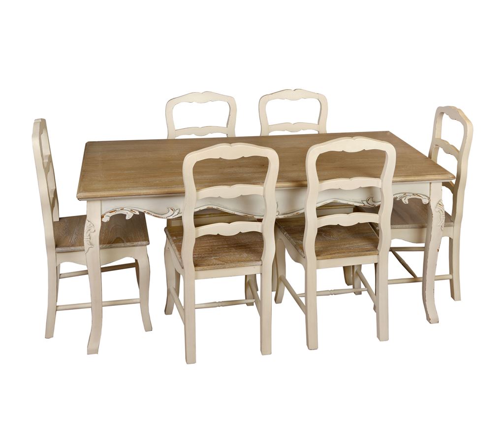 Unbranded Country Furniture Large Dining Table and 6