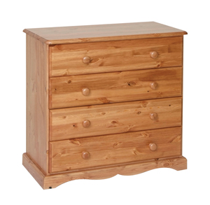 Unbranded Country Pine 4 Drawer Chest