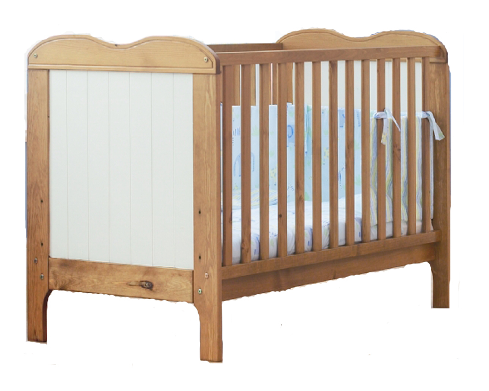 Unbranded Country Pine and Ivory Cot Bed