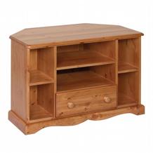 Country Pine Corner Pine TV Stand