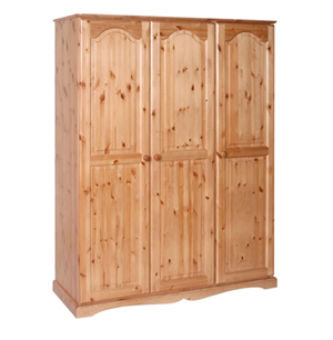 Unbranded Country pine triple wardrobe