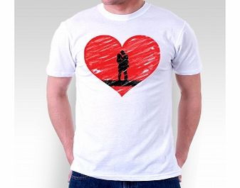 Unbranded Couples in Love White T-Shirt Large ZT Xmas gift