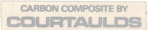 Courtaulds Carbon Composite Sticker (8cm x 2cm)