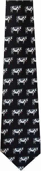 Lots of little grey and white cows on a black background