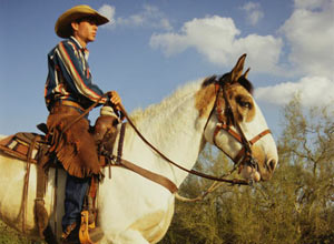 Unbranded Cowboy riding break (for two)