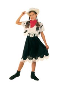 Lasso this cowgirl outfit into your shopping basket. Costume includes black and white dress with whi