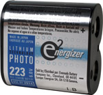 Long-life lithium battery specifically designed for use in cameras. Also known as EL223AP. Specifica