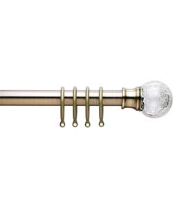 Unbranded Crackle Ball Curtain Pole - Antique Brass Effect
