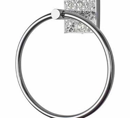 Unbranded Crackle Glass Towel Ring