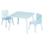 Unbranded Crayon Table and 2 Chair Set blue