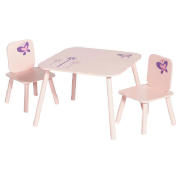 Unbranded Crayon Table and 2 Chair Set Pink
