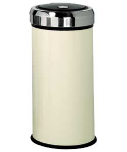 Unbranded Cream 30 Litre Touch Top Bin