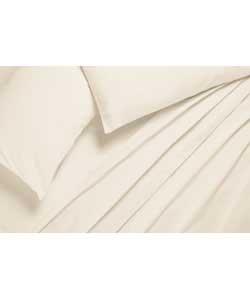 Unbranded Cream Fitted Sheet Set Double Bed