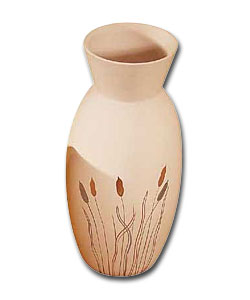 Cream Stalk Motif Vase