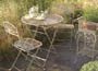 Cream Wire Table and Two Chair Set