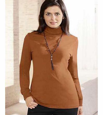 Soft touch, roll neck jumper with elasticated cuffs. Creation L Jumper Features: Casual fit Washable 100% Cotton Mottled light grey: 65% Cotton, 35% Polyester Length approx. 66 cm (26 ins) (Size 16)