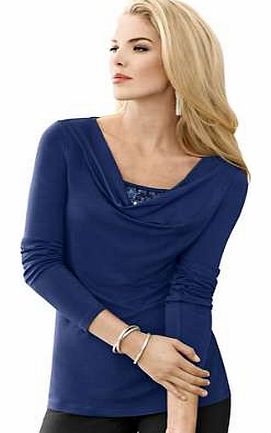 Unbranded Creation L Waterfall Neckline Top