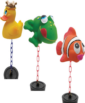 These three funny characters will keep you entertained at bathtime! Plastic