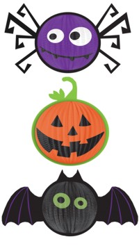 Unbranded Creepy Critters Pleated Decorations (Pk3)