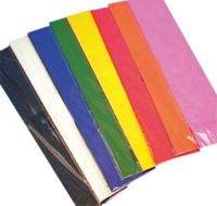 A selection of vibrant coloured crepe paper for gift wrapping, decoration and art work.  Have a look