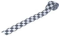 Pull out this crepe roll to decorate a black and white themed party, policeman fancy dress and car