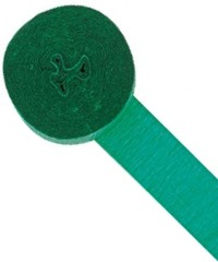 Unbranded Crepe Streamer Festive Green 24m