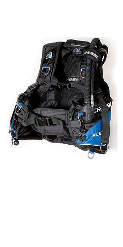 Cressi Flex BCD 08, Innovative, hard-wearing, light material, 2 rear weight pockets, 2 internal side
