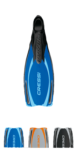 Cressi Reaction Pro fins, The frame is moulded in three different materials, according to the Cressi