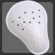 Polycarbonate, plain white for use with cricket jock straps and pouch