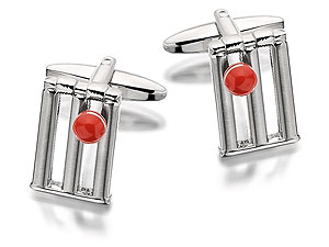 Unbranded Cricket-Wicket-Im-Stumped-Swivel-Cufflinks-014539