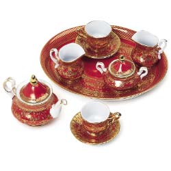 Crimson Royal Miniature Tea Set