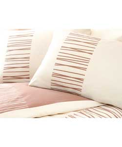 Criss Cross Double Duvet Cover Set - Stone