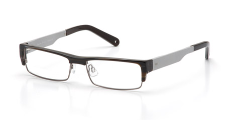 Stunning mens semi-rimless designer spectacles from the award-winning Vision by Conran collection by