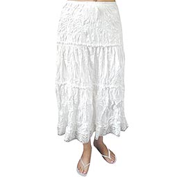 Crochet Detail Gypsy Skirt