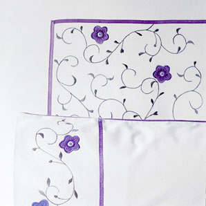 Crochet Flower Duvet Cover- White- Kingsize