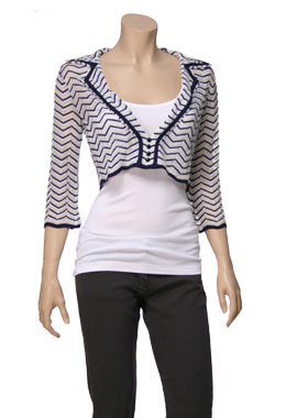 Crop Sailor Cardigan Top