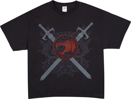 A must have for any Thundercats fan, this black mens T-Shirt features a distressed print of the clas